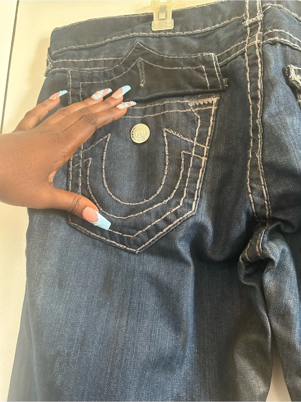 True Religion Dark Wash Blue Denim Jeans